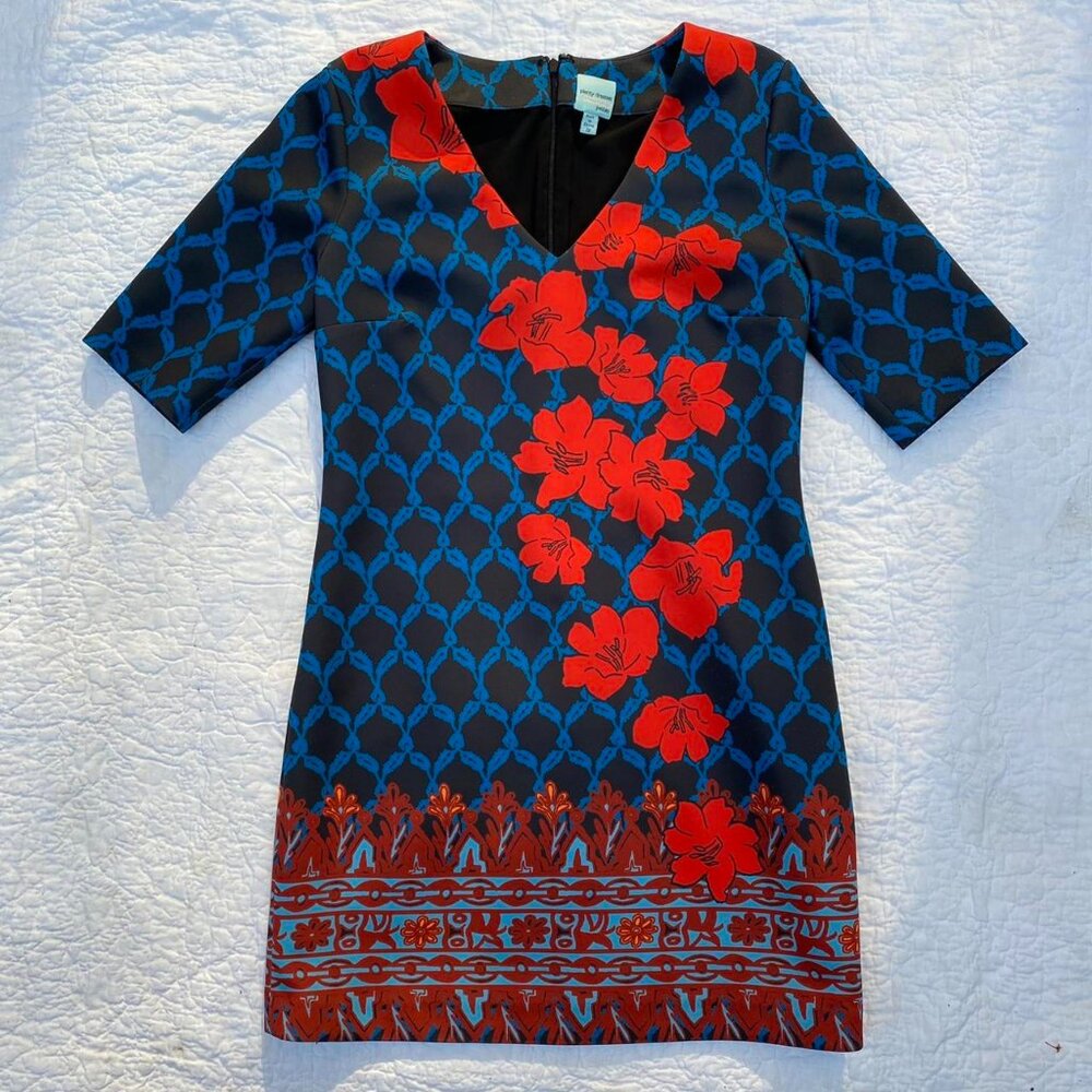 ☆Blue and Red Floral Petite Dress☆